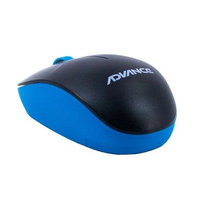 mouse inalï¿½mbrico adv-1238s, usb, 3 botones, azul - mswbladv1238s