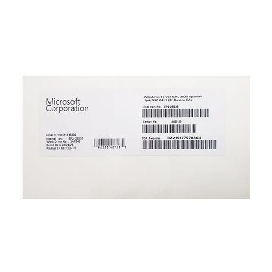 SERVER CAL2025 1PK DEVICE CAL