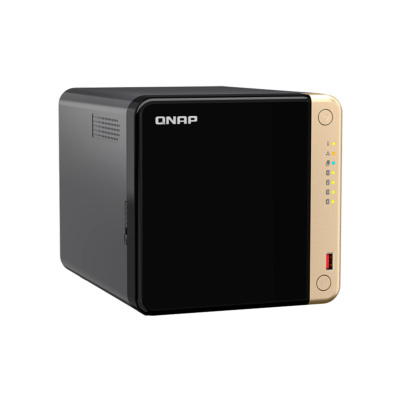 servidor nas qnap ts-464-8g, celeron n5095 4c/2.9ghz, 8gb ddr4 / bahias: 4 x 3.5 sat - nasqnts4648gus