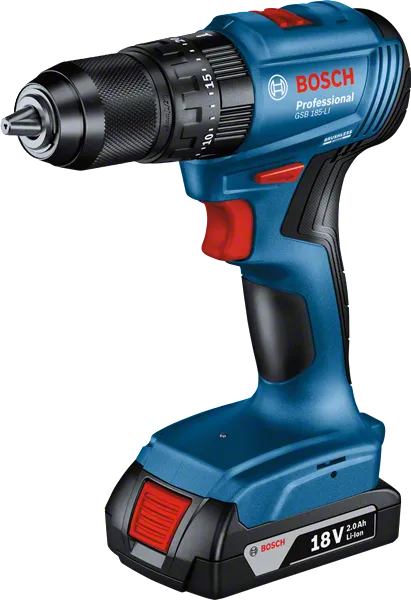 Taladro Percutor Bosch GSB 185-LI 18V Brushless + Batería 2Ah + Cargador + Maletín (06019K30E1)