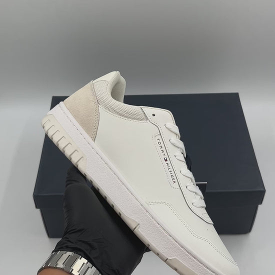 TOMMY HILFIGER Leather & Suede Mix Low-Top Sneaker
