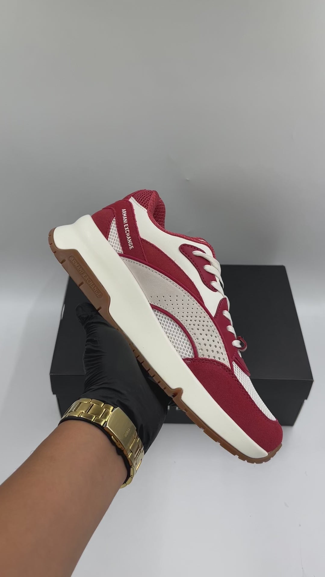 ARMANI EXCHANGE VOX SNEAKER OFF WHITE CARDINAL - XUX268 XV959 U640