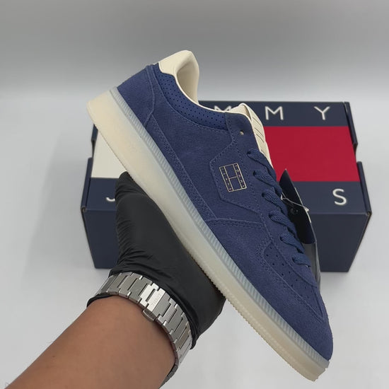 TOMMY HILFIGER Jeans Suede Skater Sneaker Blue Storm