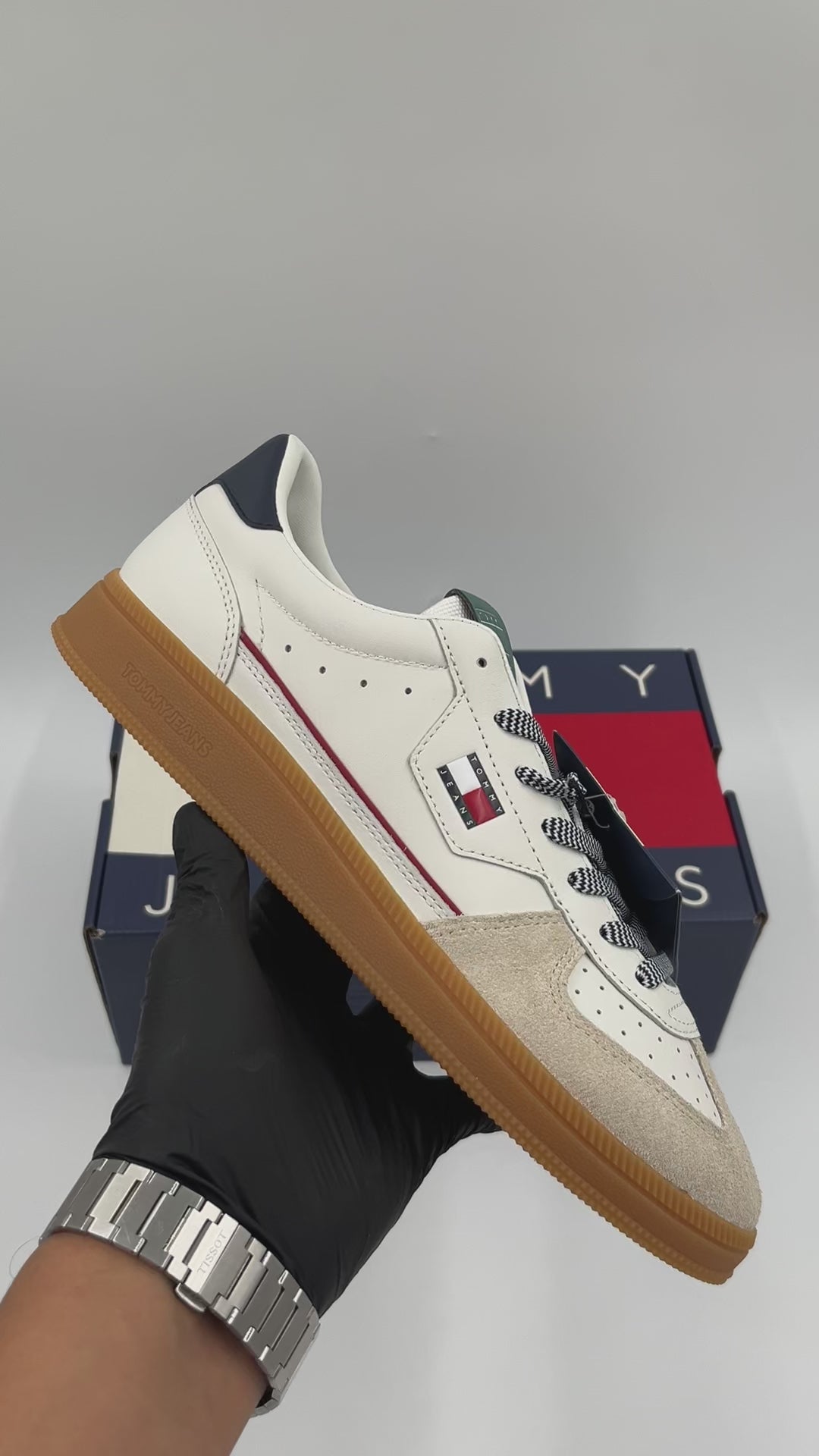 TOMMY HILFIGER Jeans Mixed Texture Skater Sneaker - EM01731100YBL