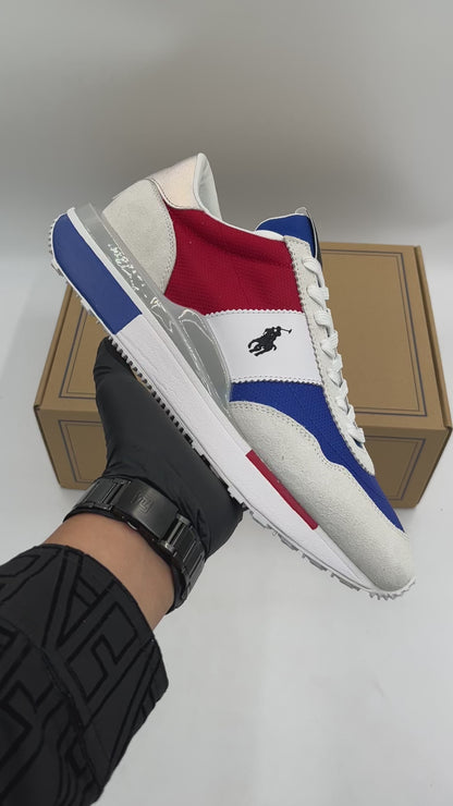 POLO RALPH LAUREN TRAIN 89 PP-SK-L TL BIANCO MUL SUEDE/LEATHER/NYLON