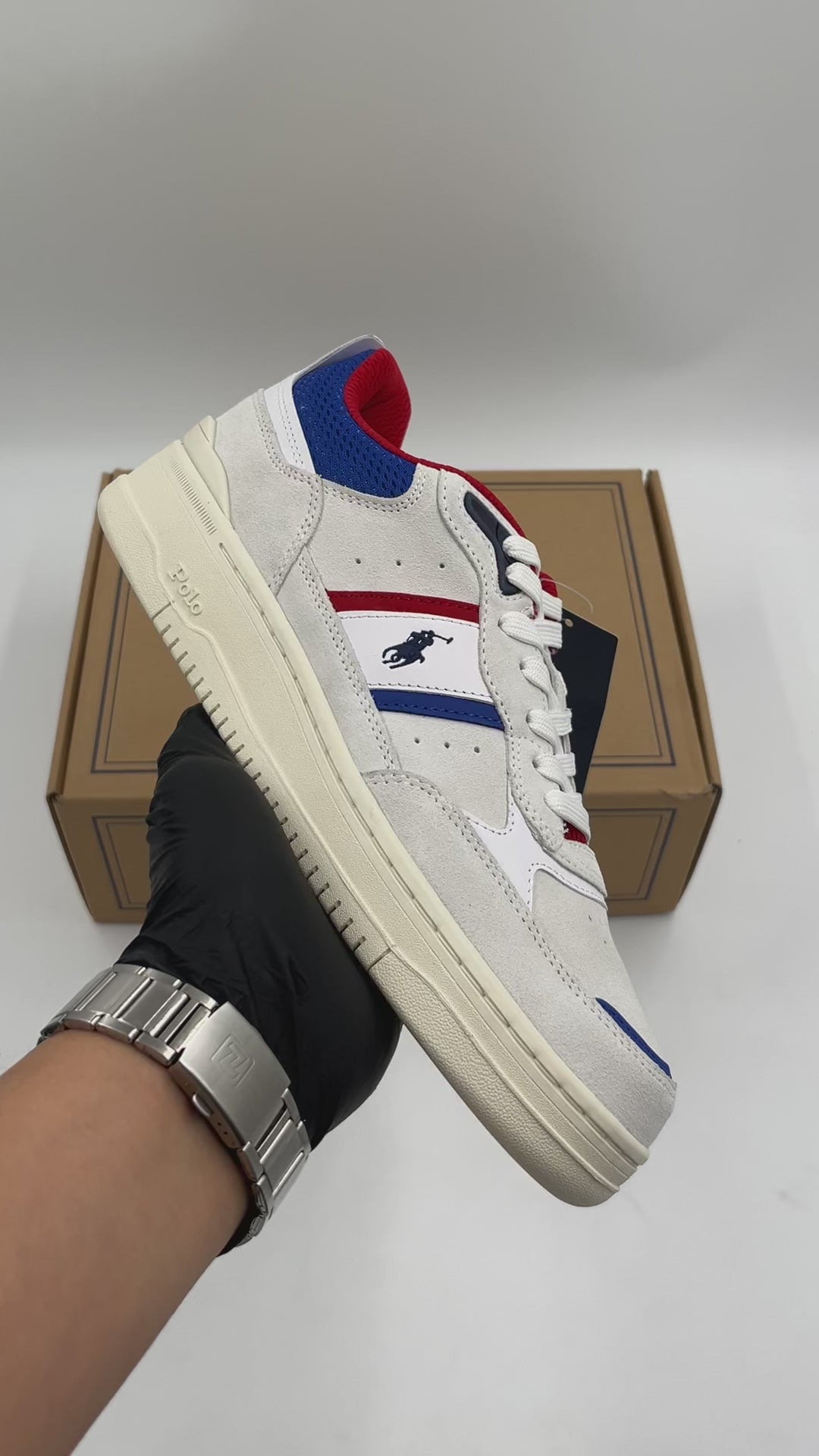 POLO RALPH LAUREN MASTR SP 125-SK-L TL BIANCO MUL SUEDE