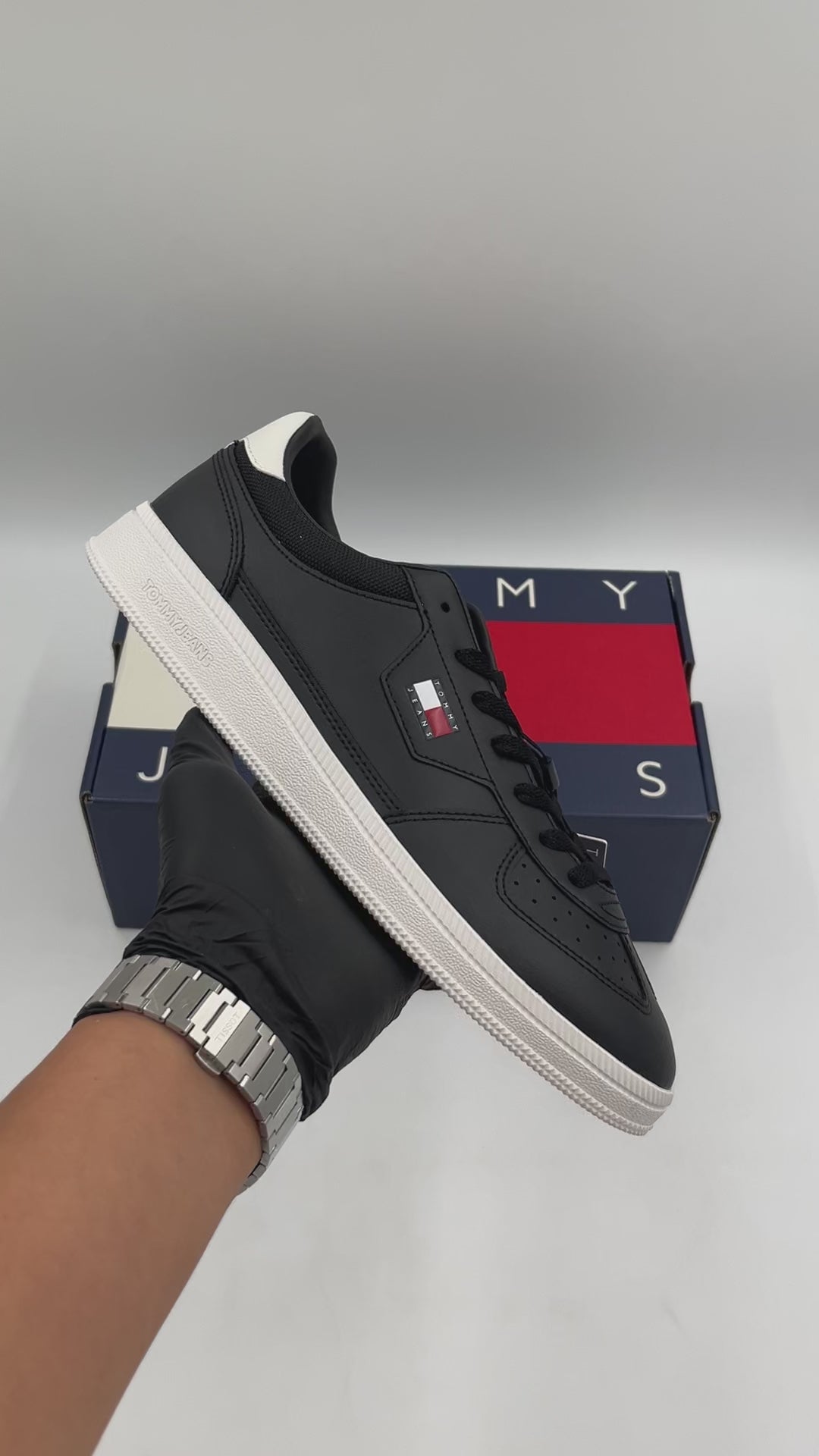 TOMMY HILFIGER Jeans Leather Mix Skater Sneaker