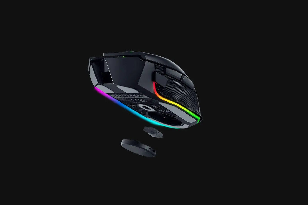 Razer Basilisk V3 pro - Ratón - ergonómico (diestro-óptico-11 botones-cableado, inalámbrico-Bluetooth, 2.4 GHz-receptor inalámbrico USB-negro)