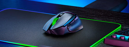 Razer Basilisk V3 X HyperSpeed - Ratón - ergonómico (diestro-óptico-7 botones-inalámbrico-Bluetooth, 2.4 GHz-receptor inalámbrico USB)