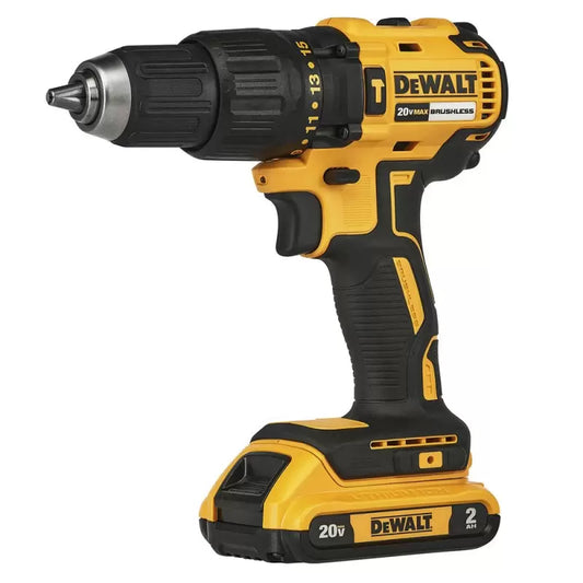 Taladro Percutor DeWalt 20V MAX Brushless + 2 Baterías 2Ah + Cargador + Maletín (DCD7781D2)