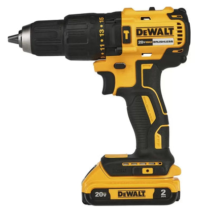 Taladro Percutor DeWalt 20V MAX Brushless + 2 Baterías 2Ah + Cargador + Maletín (DCD7781D2)