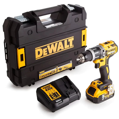Taladro Percutor Dewalt 20V MAX XR Brushless + Batería 5Ah + Cargador + Estuche (DCD796P1)