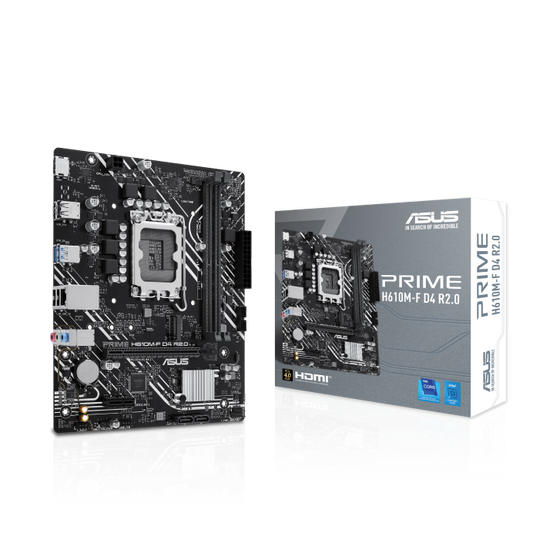 Motherboard Asus Prime H610m-f D4 R2.0, Chipset Intel H610, Lga1700, Micro-atx