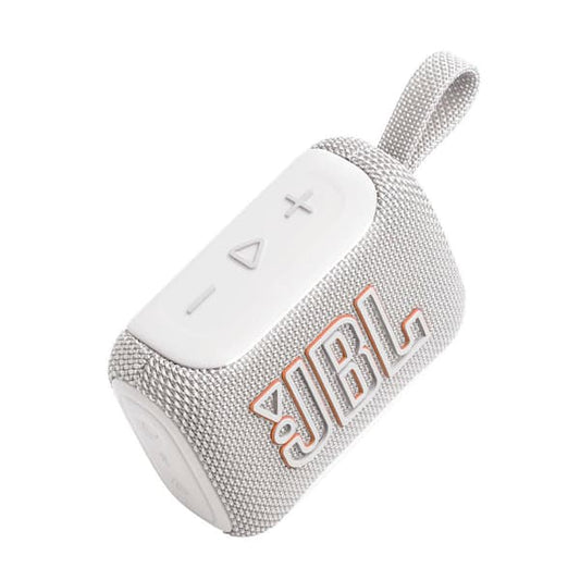 JBL Go 5 BT - Speaker - Whiter (Bluetooth-Gran sonido en la palma de tu mano-Iluminación ambiental que mejora el estado de ánimo-Hasta 10 horas con Playtime Boost-A prueba de todo (polvo, agua y caídas)-Emparejamiento estéreo instantáneo AirTouch-Conéctat
