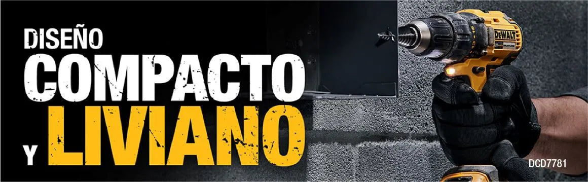 COMBO Dewalt Inalámbrico Taladro Percutor (Modelo DCD7781) + Esmeril Angular (Modelo DCG413)