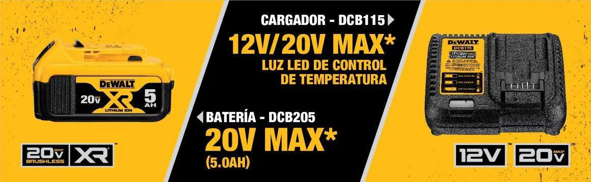 COMBO Dewalt Inalámbrico Taladro Percutor (Modelo DCD7781) + Esmeril Angular (Modelo DCG413)